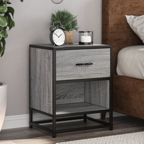 Vidaxl Table De Chevet Sonoma Gris 40x31x50 Cm Bois D'ingénierie