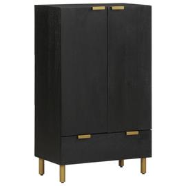 Vidaxl Buffet Noir 60x33x100 Cm Bois D'ingénierie