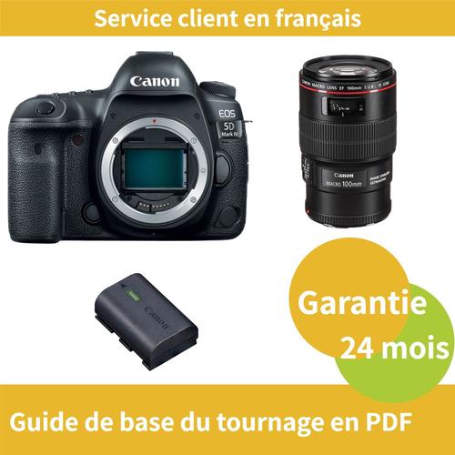 Canon EOS 5D Mark IV Caméra+CANON Objectif EF 100mm f2.8 L IS USM Macro+Canon batterie LP-E6NH Officielle