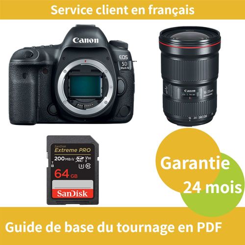 Canon EOS 5D Mark IV Caméra+Canon Objectif EF 16-35mm f/2.8 L III USM+SanDisk 64 Go Extreme PRO carte SDXC UHS-I U3 V30 4K jusqu'à 200