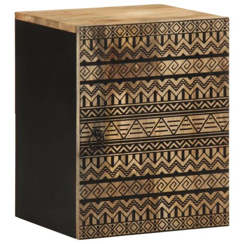 Vidaxl Armoire De Salle De Bain Suspendue Bois Massif Manguier