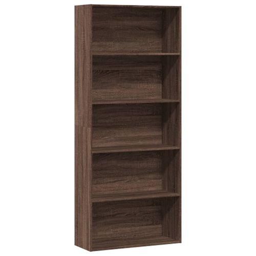 Vidaxl Bibliothèque Chêne Marron 80x30x189 Cm Bois D'ingénierie