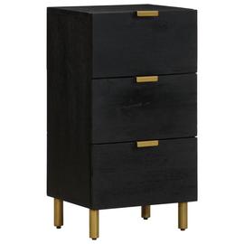 Vidaxl Buffet Noir 40x33x75 Cm Bois D'ingénierie