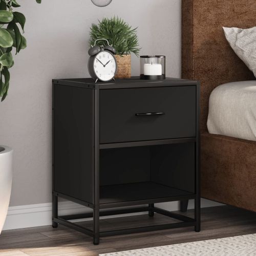 Vidaxl Tables De Chevet 2 Pcs Noir 40x31x50 Cm Bois D'ingénierie