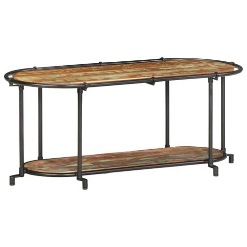 Vidaxl Meuble Tv 100x42x40 Cm Bois Massif De Récupération