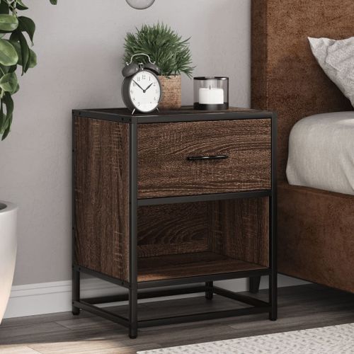 Vidaxl Tables De Chevet 2 Pcs Chêne Marron 40x31x50 Cm Bois Ingénierie