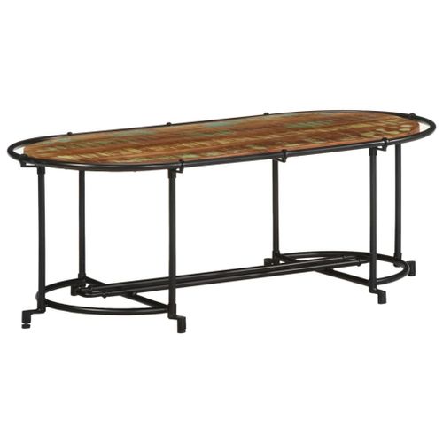 Vidaxl Table Basse 110x55x40 Cm Bois Massif De Récupération