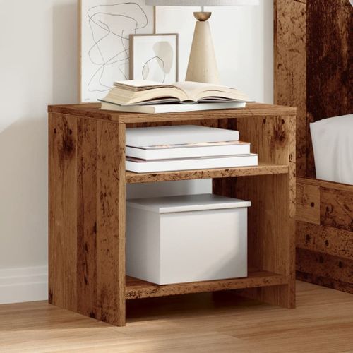 Vidaxl Tables De Chevet 2 Pcs Vieux Bois 40x30x40 Cm Bois D'ingénierie