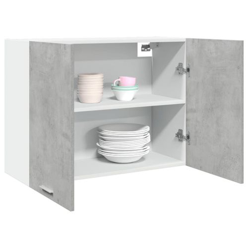 Vidaxl Armoire Suspendue Gris Béton 80x31x60 Cm Aggloméré