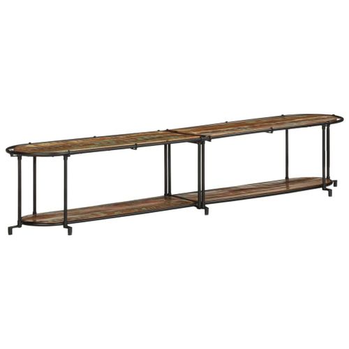 Vidaxl Meuble Tv 200x42x40 Cm Bois Massif De Récupération