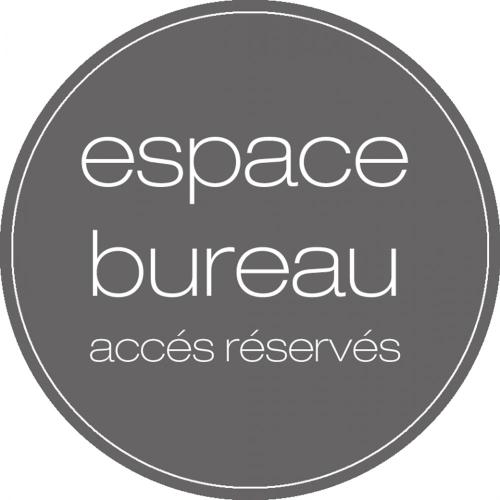 Espace Bureau Rond (20x20cm) - Sticker/Autocollant