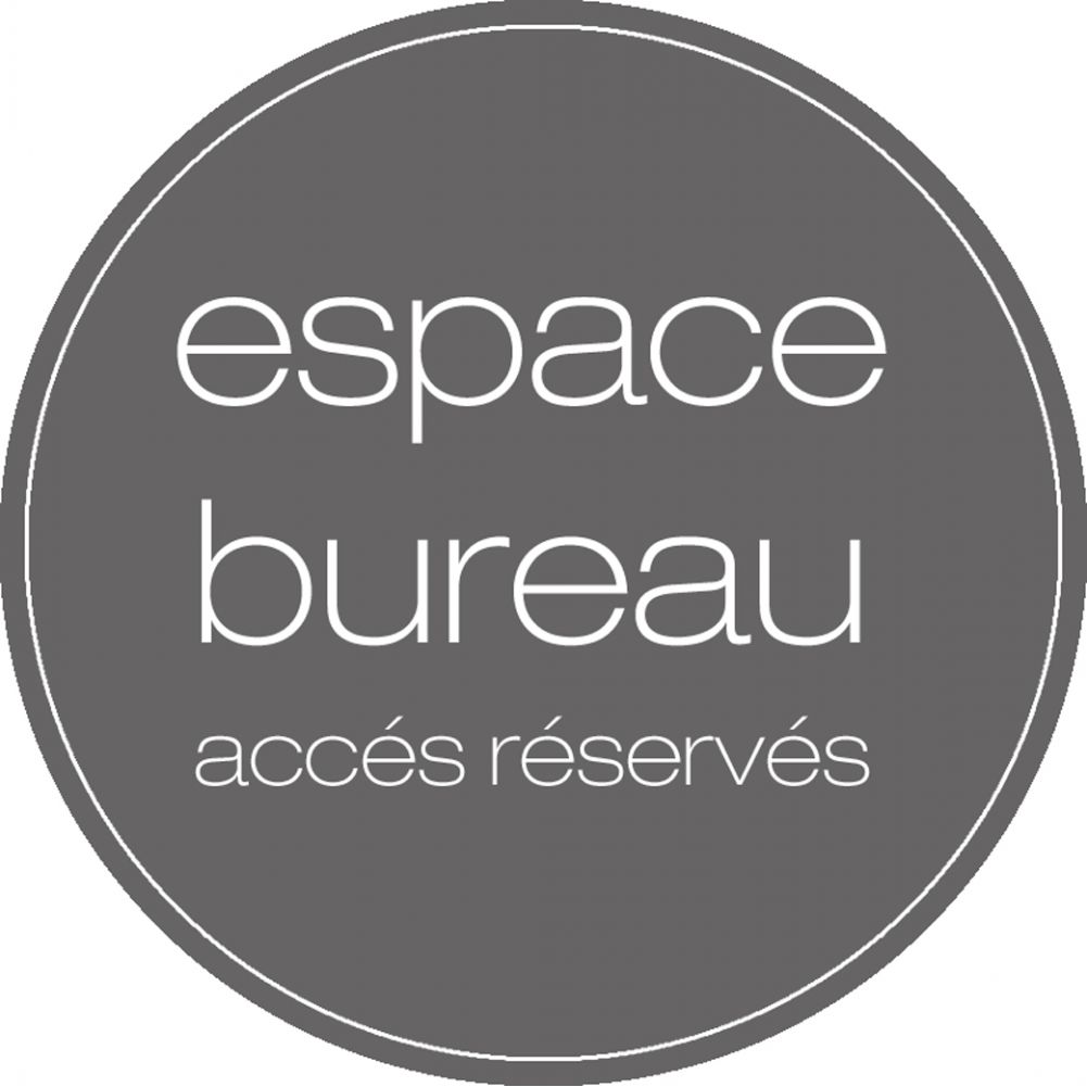 Espace Bureau Rond (5x5cm) - Sticker/Autocollant