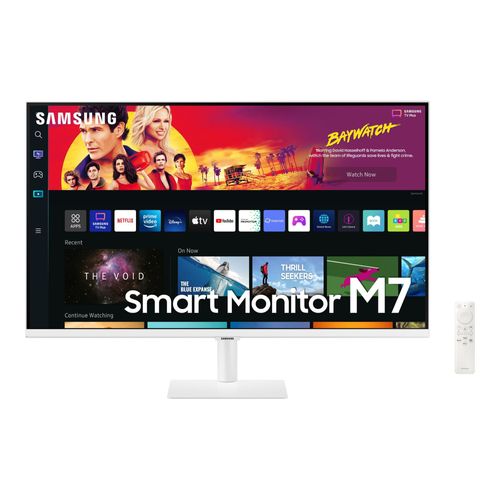 Samsung S32BM701UP - M70B Series - écran LED - Intelligent - 32" - 3840 x 2160 4K @ 60 Hz - VA - 300 cd/m² - 3000:1 - HDR10 - 4 ms - 2xHDMI, USB-C - haut-parleurs - blanc