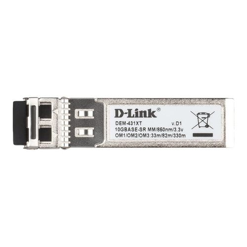 D-Link DEM 431XT - Module transmetteur SFP+ - 10GbE - 10GBase-SR - jusqu'à 300 m - 850 nm