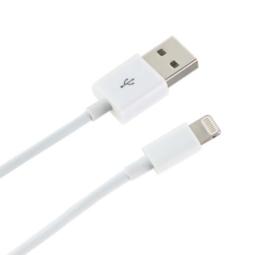 REIKO 0 9m Câble Data USB 2.0/Lightning 8-Pin Transfert de Données Chargement Recharge Pour iPod Nano 7 iPod Touch 5 iPhone 6/5C/5S/SE iPad Mini/4 Blanc - Certifié MFI