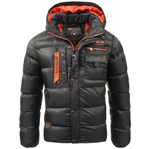 Veste D'hiver Pour Homme Geographical Norway Citernier Noir: L