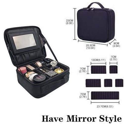 Trousse de maquillage de voyage de haute qualite sac a cosmetiques de marque pour femmes bo?te de rangement de maquillage Portable pour beaute feminine valises ;outils a ongles