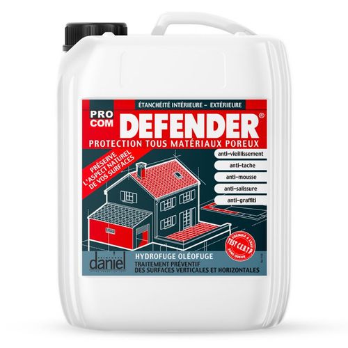 Imperméabilisant hydrofuge anti tache tous supports, terrasses, sols, murs, toitures, Defender - PROCOM 20 litres