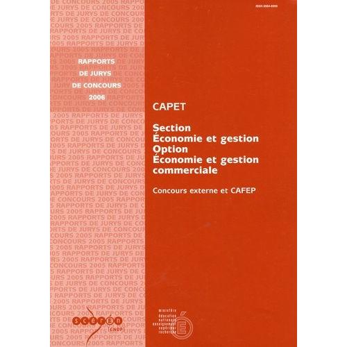 Capet Section Économie Et Gestion Option Économie Et Gestion Commerciale - Concours Externe Et Cafep