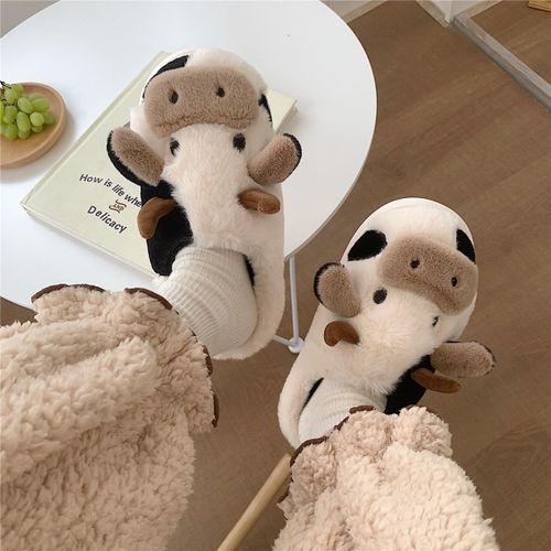 Chaussures En Peluche Chaudes Dortoir D'hiver Pour Femmes Avec De Jolies Pantoufles En Coton Antidérapantes