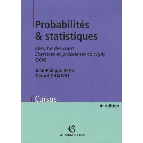 Probabilités & Statistiques - Résumés Des Cours, Exercices Et Problèmes Corrigés, Qcm
