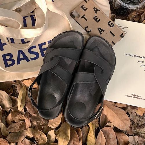 Sandales Romaines Pour Femmes Bord De Mer Vacances Plage Croix Rétro Sandales Plateforme Souple