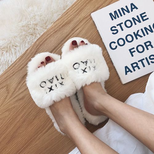Pantoufles Chaudes En Coton Peluche Automne Et Hiver Pantoufles En Coton À Fond Souple Chaussures Pour Femmes