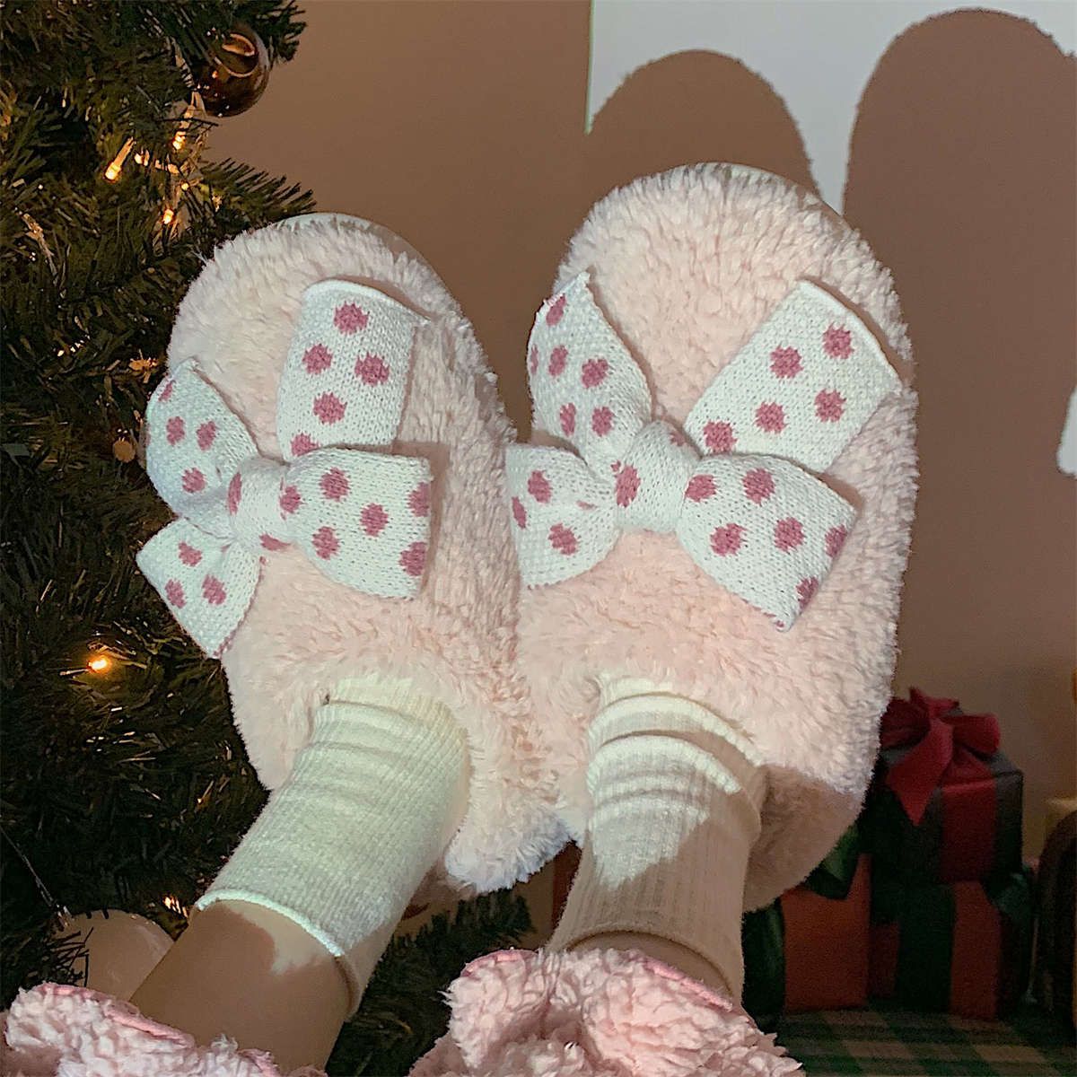 Chaussures En Peluche Chaudes  Talon Tout Compris Pour Femm... - 3