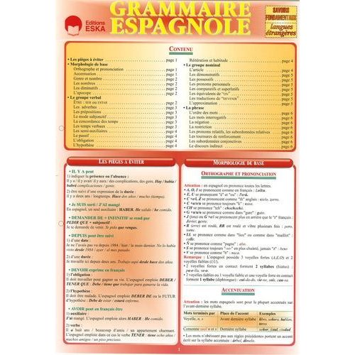 Grammaire Espagnole