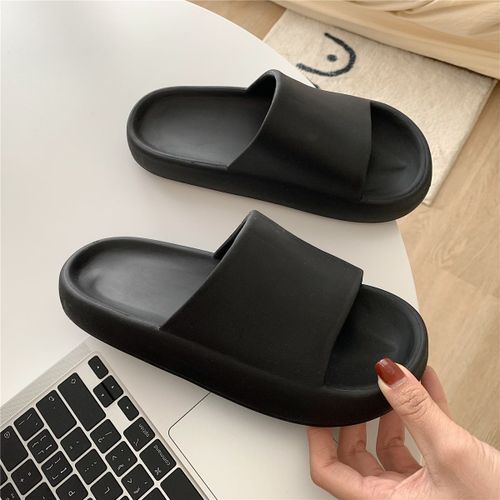 Sandales Et Pantoufles Pour Hommes Et Femmes Salle De Bain Bain Sandales Semellespaisses De Couleur Unie