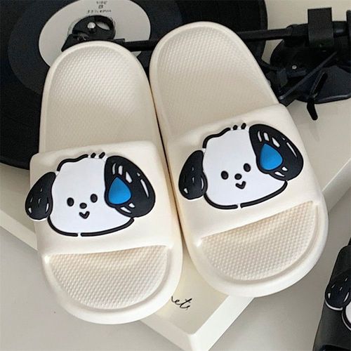 Sandales Et Pantoufles Souples Chiot De Dessin Animé Créatif Mignon Tongs Confortables
