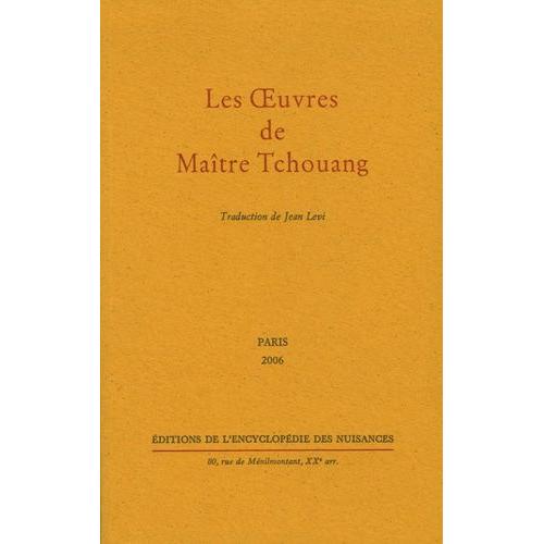 Les Oeuvres De Maître Tchouang