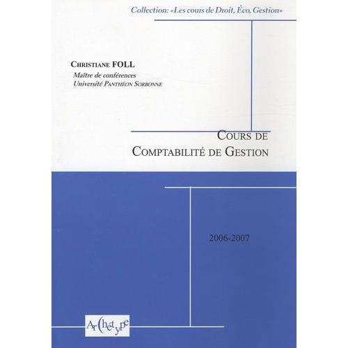 Cours De Comptabilité De Gestion - 2006-2007