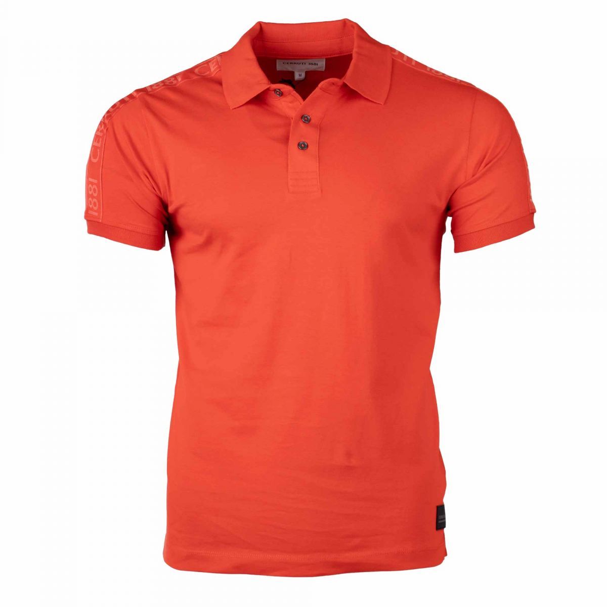 Polo Manches Courtes Coton Doux Bande Logo Épaule Ballabile Homme Cerruti