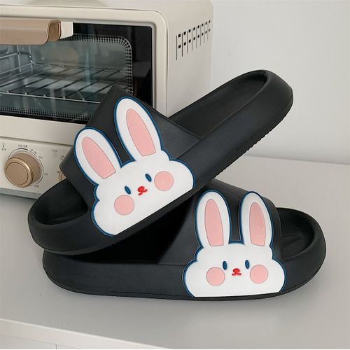 Chaussons De Bain Salle De Bain Fille Coeur Dessin Animé Mignon Doux Lapin Mignon Pantoufles