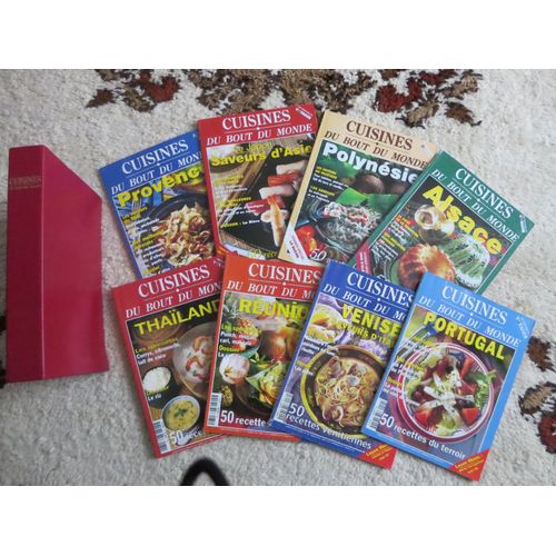 Cuisines Du Bout Du Monde - 25 À 32 + Coffret - Alsace, Polynésie, Japon Asie, Provence, Portugal, Venise, La Réunion, Thaïlande