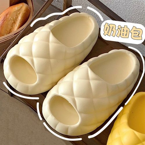 Tongs À Pain De Couleur Unie, Sandales Et Pantoufles À Plateforme Souples Et Douces