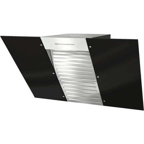 Miele DA 6096 W Black Wing - Hotte - hotte décorative - largeur : 89.8 cm - profondeur : 52.3 cm - evacuation & recyclage - noir obsidienne