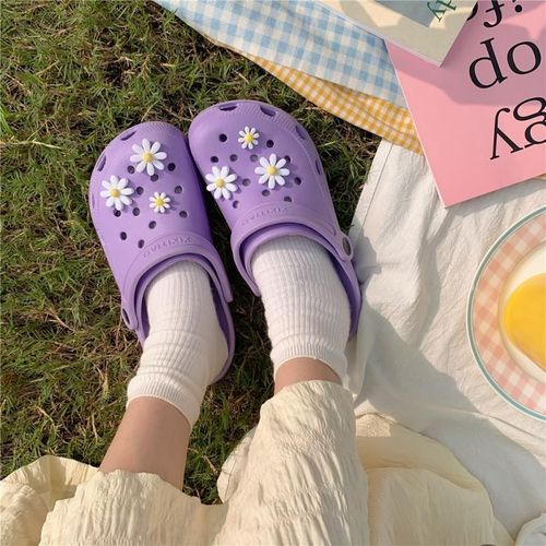 Chaussures De Trou De Coeur Pour Filles Sandales Et Pantoufles De Plage De Vacances Semellespaisses Pour Femmes