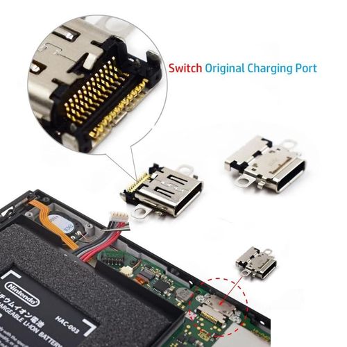 Port De Charge D'origine Pour Nintendo Switch, Chargeur D'alimentation, Connecteur Type-C, Remplacement De La Prise, Nouveau