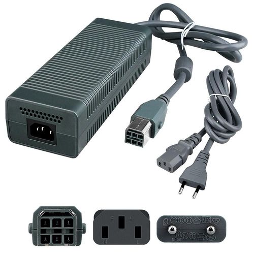 Prise Ue - Ostent ¿ Adaptateur Secteur Prise Us/Eu, 100-127v, 203w, Pour Console Microsoft Xbox 360