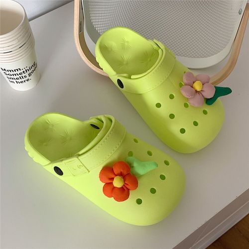Vent Petit Trou De Fleur Coloré Chaussures Sandales Et Pantoufles De Plage De Vacances En Bord De Mer Pour Femmes
