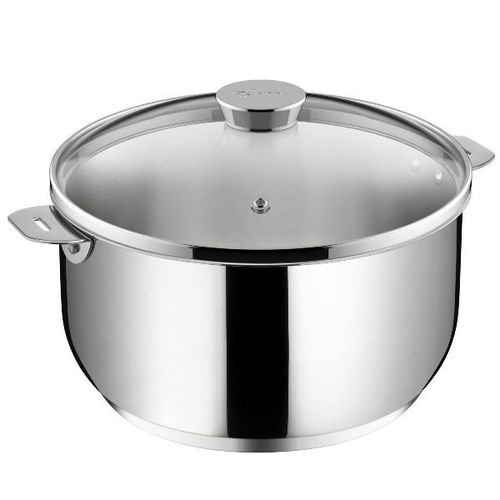 Lagostina - Salvaspazio+ Faitout Inox Non Revï¿?Tu 24 Cm Lagothermï¿? + Couvercle Verre 12138031224