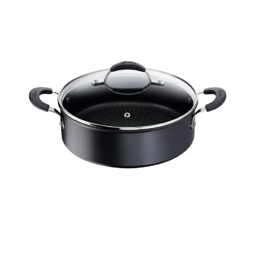 Lagostina - Sauteuse Anti-Adhésive + Couvercle 26cm Noir 012165031826