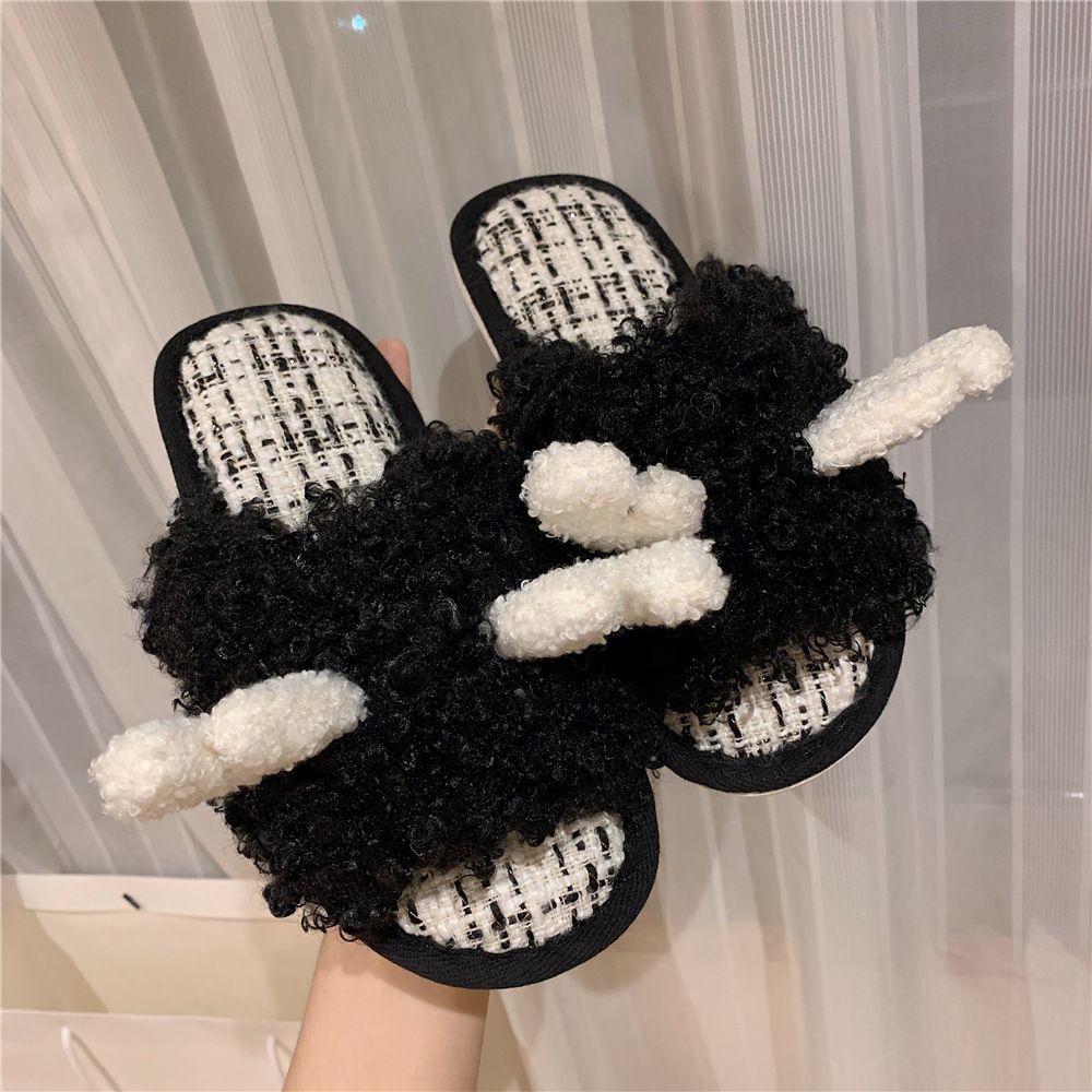 Pantoufles En Peluche  Un Mot Pour Filles Mignonnes Pour Le... - 9