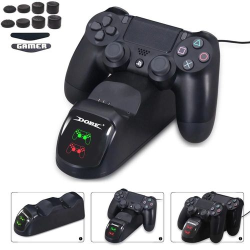 Ps4 Contrôleur Double Usb Chargeur D'alimentation Led Base Station D'accueil Support Pour Ps4 Ps 4/ Ps4 Mince/Ps4 Pro Jeu De Poignées