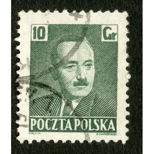 Timbre Oblitéré Poczta Polska, 10 Gr, Lukaszewski