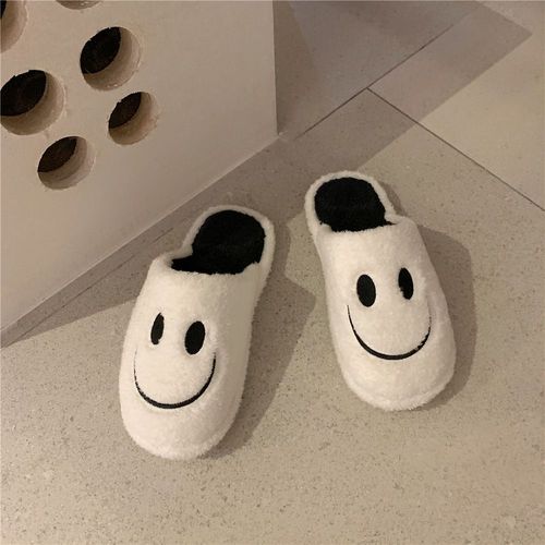 Hiver Coton Pantoufle Fille Coeur Mignon Souriant Baotou Chaud Coton Pantoufle Femme
