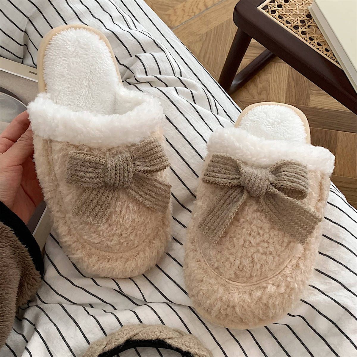 Chaussons D'hiver Chauds En Coton Antidrapant Pour Femmes, ... - 7