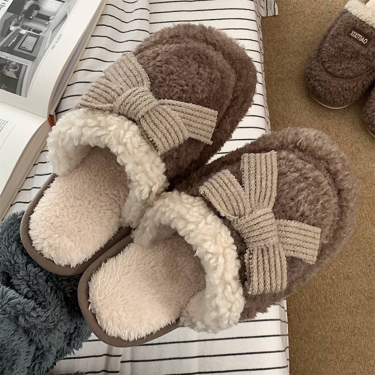Chaussons D'hiver Chauds En Coton Antidrapant Pour Femmes, ... - 2